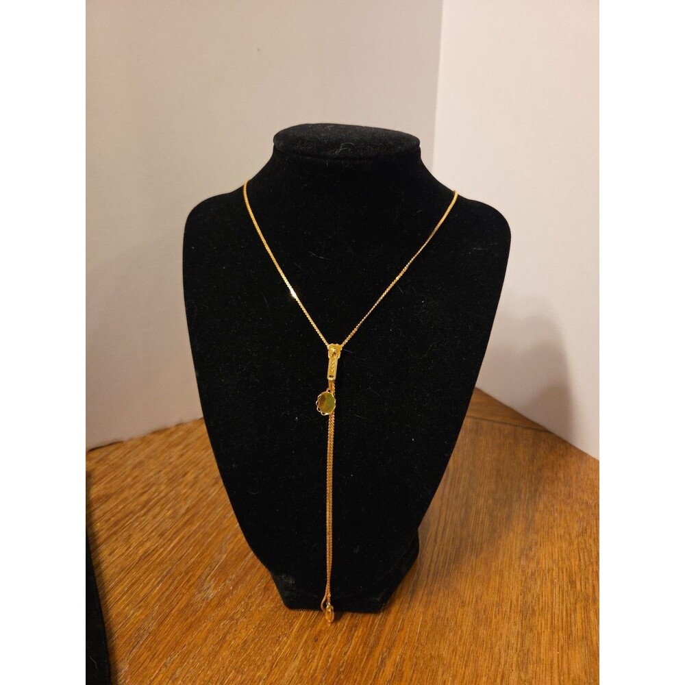 Goldtone Zipper Necklace 28 Inches Adjustable Very Unique Zipper Works